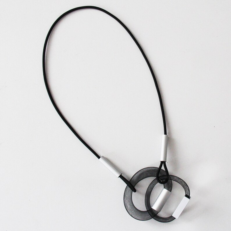 Rubber Necklace Pearl Jewelry Unique Design Unusual Etsy