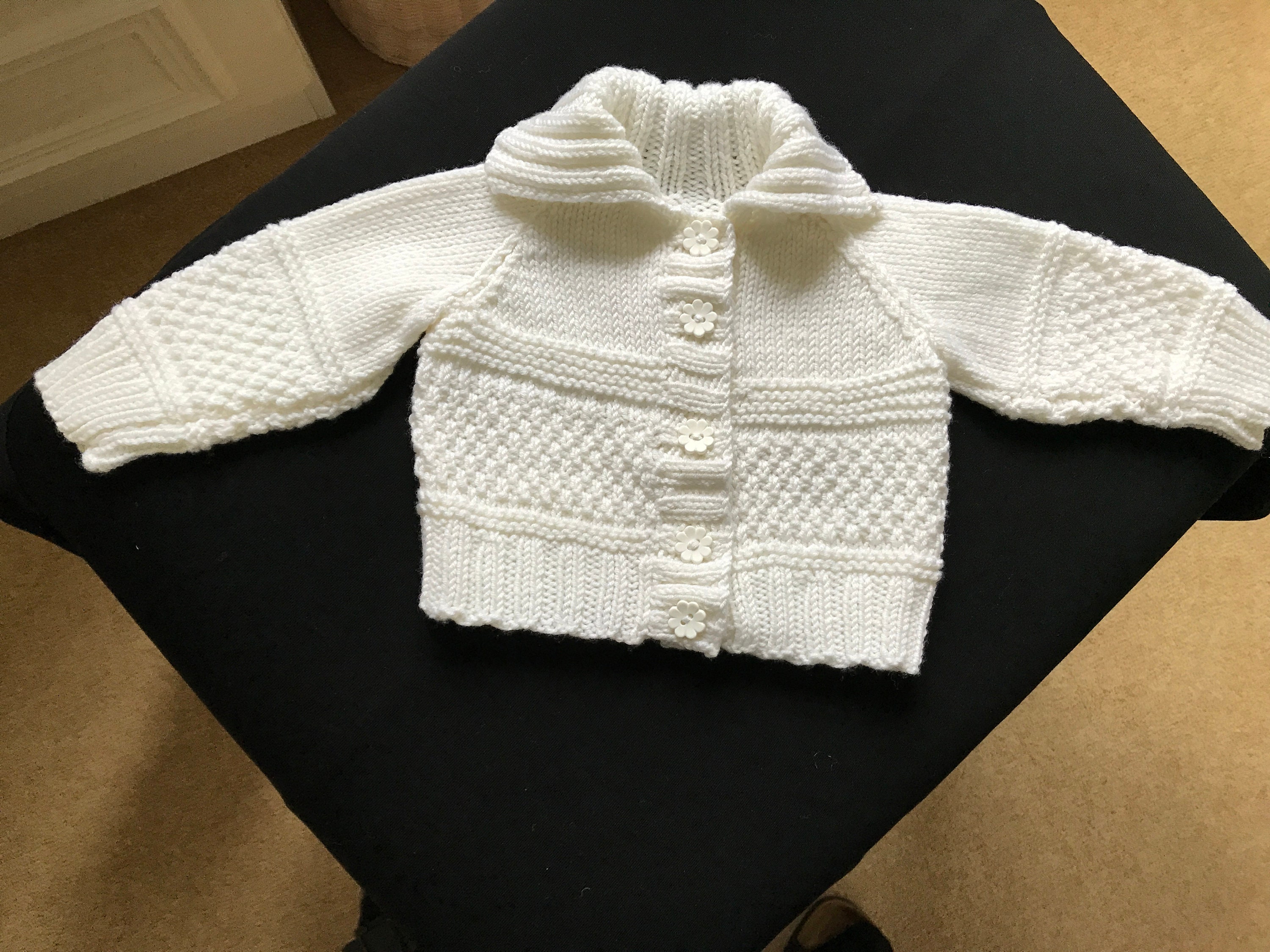 Cozy Knit Baby Cardigan Merino Knit Baby Cardigan Handknit 741
