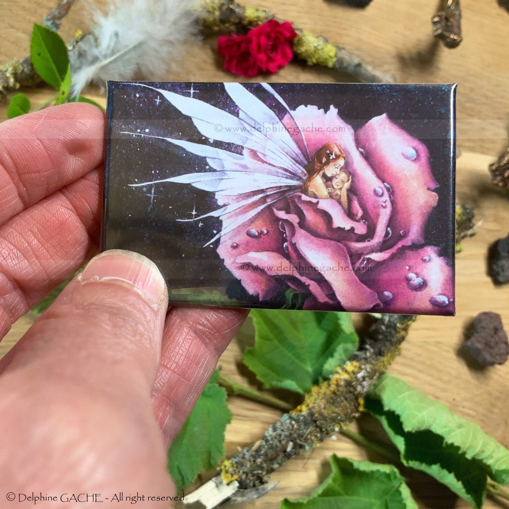 Magnet/Aimant Forte Adhérance - Thème Féerique Mon Enfant Illustration Delphine Gache