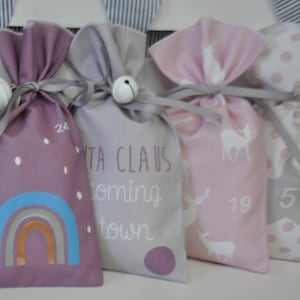 ADVENTSKALENDER Adventkalender Design Regenbogen rosa