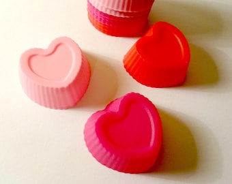 12 moules coeurs mini cupcakes