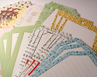 Set of 24 patterned - cardmaking - embellishment - scrapbooking