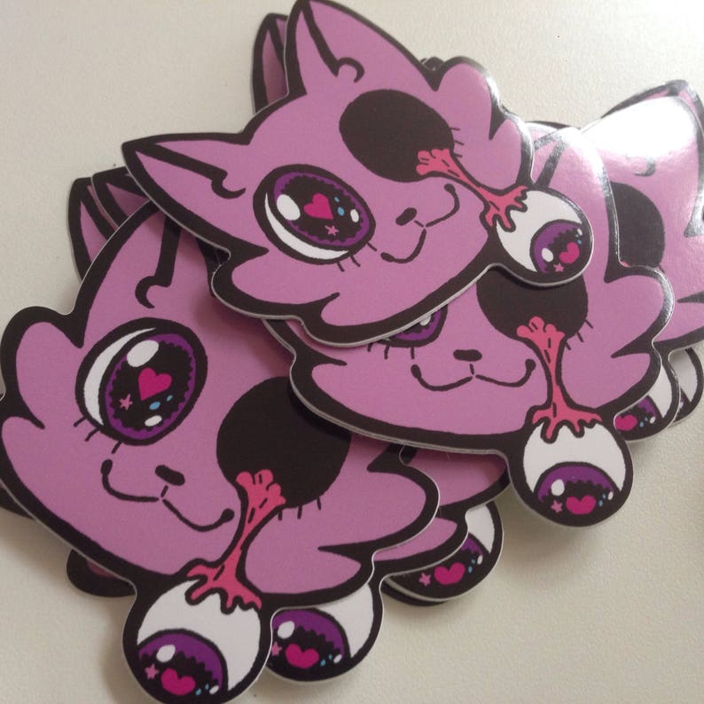 Drippyeye Cutie Pie Cat Sticker Etsy