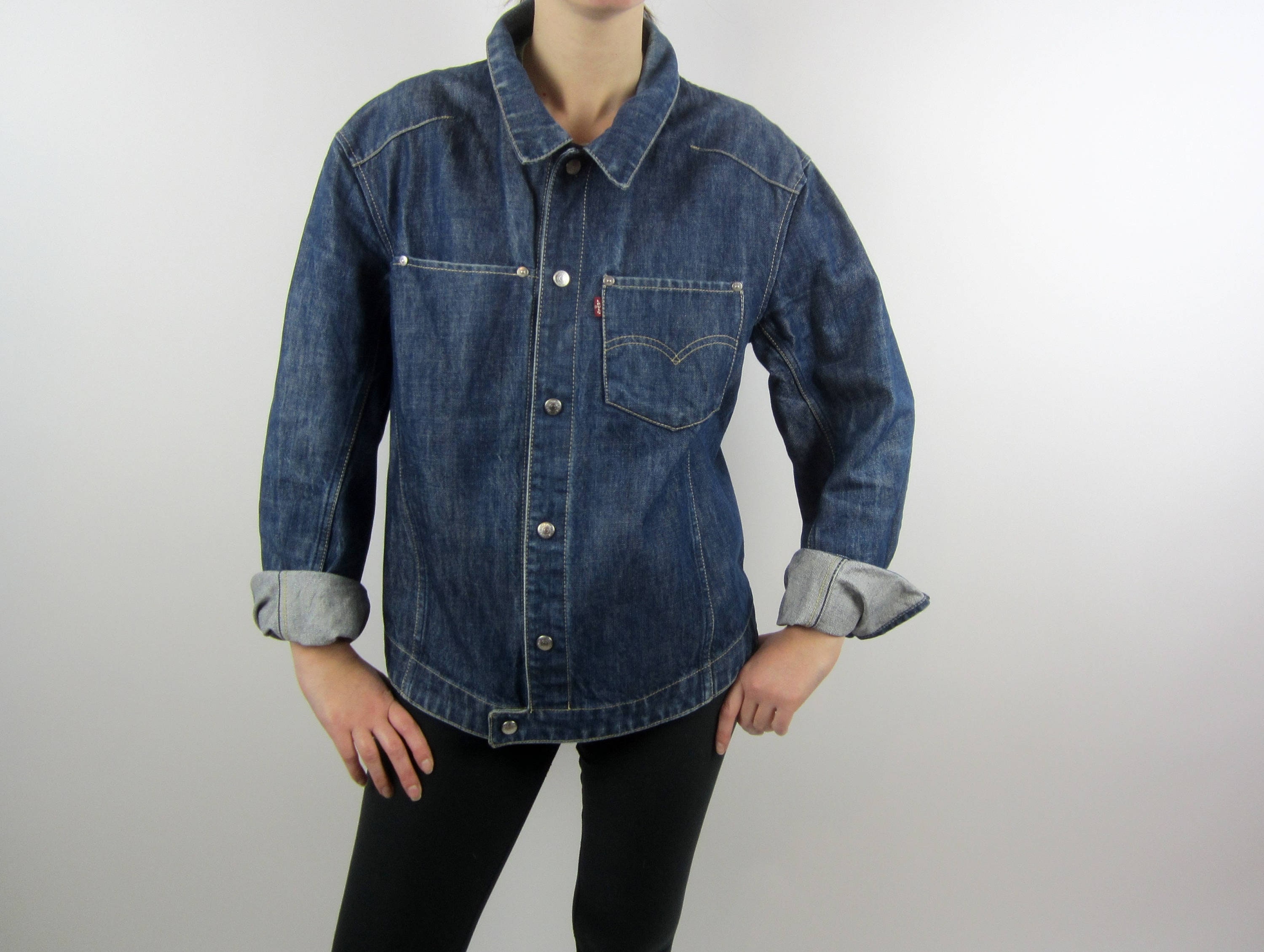 Vintage 80s Levis 70 100 Engineered Jeans Denim Jacket - Etsy