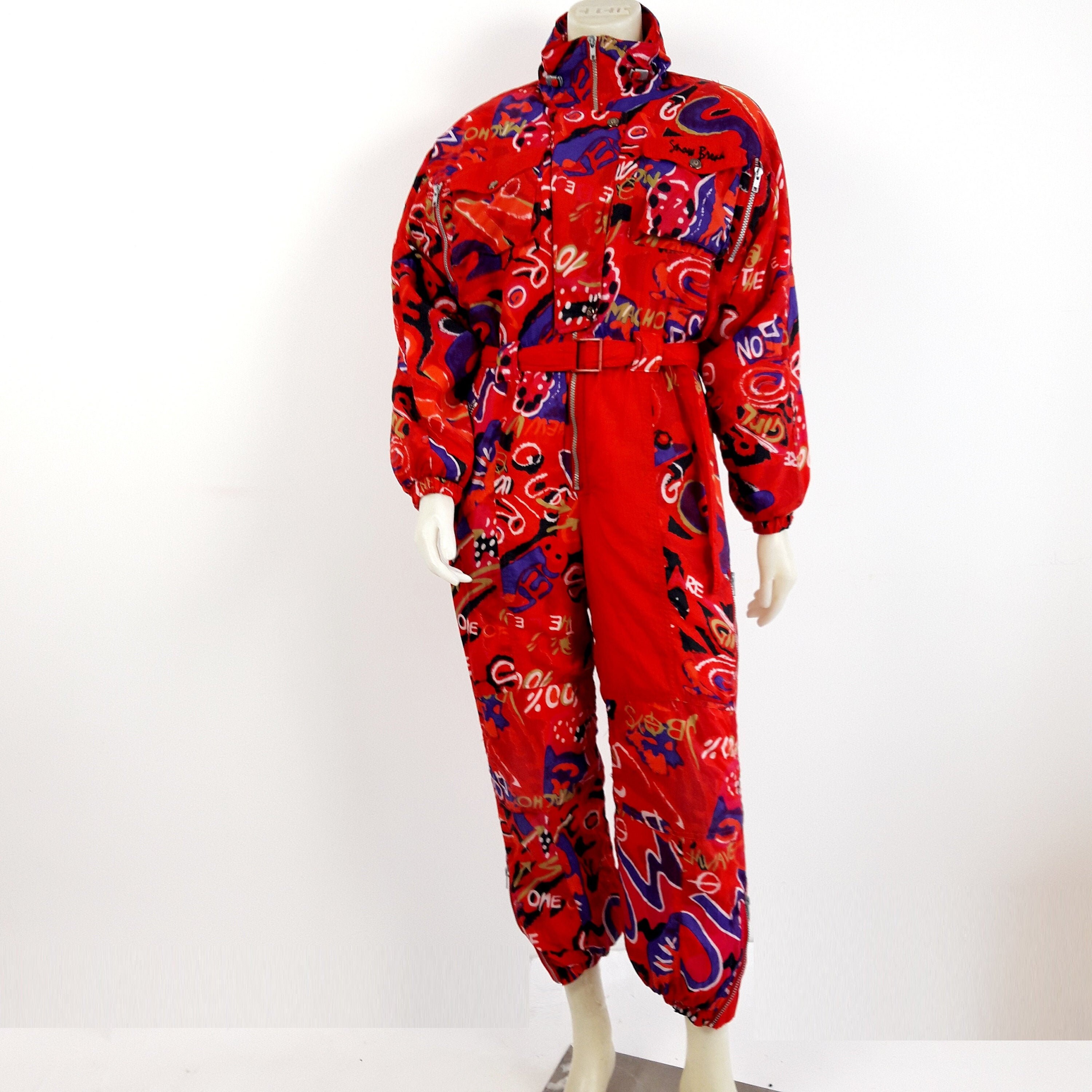 Image of Vintage S S Junior Woman Activewear Skisuit Snowsuit Oversize Style Eur /cm