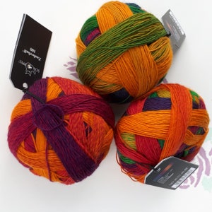 Zauberball 100 Pro "Kunterbunt" Schoppel Wool Merino Wool Knit or Crochet Handmade Fantastic play of colors