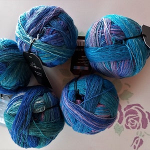 Schoppel Wolle XL Klekse &quot;Fuji lights &quot; Schoppel Wolle Blended Fabric Knit or Crochet Handwork