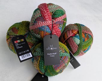 Original Zauberball Crazy "Parrot" Schoppel Wool Blend Knit or Crochet Handcraft