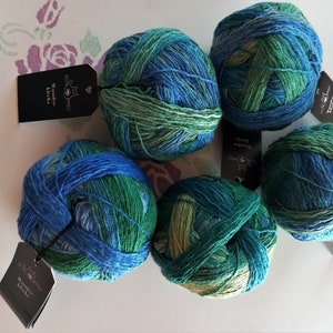 Wunder Klecks &quot; Green Tea &quot; Schoppel Wool Blend Knit or Crochet Handwork