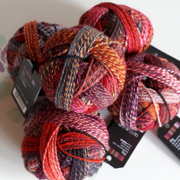 Edition 3 "Aunt Emma" by Schoppel Wolle "Aunt Emma" Yarn, color gradient, extra fine virgin wool (merino)