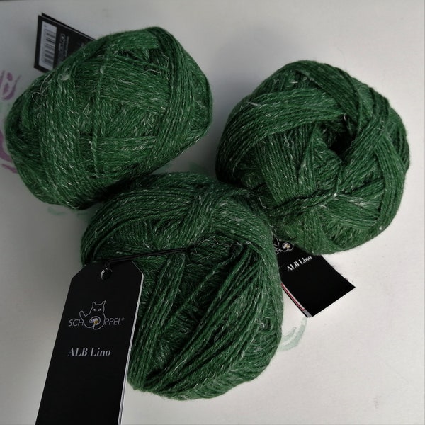 Alb Lino Wald virgin wool from the Swabian Alb with 15% linen, great yarn for socks or clothing