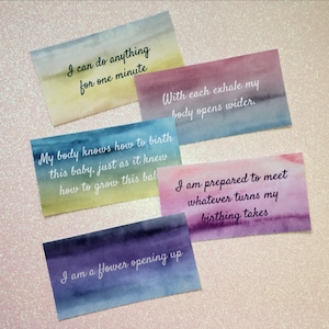 Affirmations de naissance IMPRIMABLES - Conception d'aquarelle