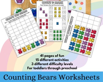 Counting Bears Preschool Worksheets