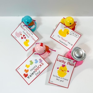 Lucky Duck Printable Valentines | Rubber Duck Valentines for kids