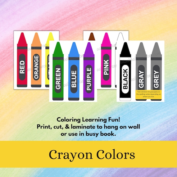How To Draw Cute Crayons for Preschool, Primary Colors, Back to