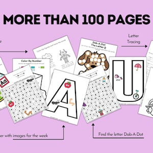 Letter of the Week worksheets, preschool curriculum