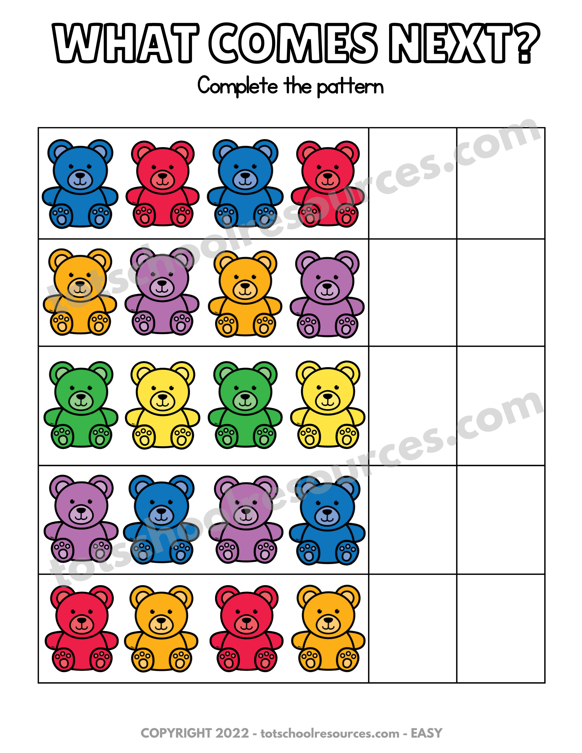 Counting Bears Preschool Worksheets - Etsy counting-bears-preschool-worksheets-etsy