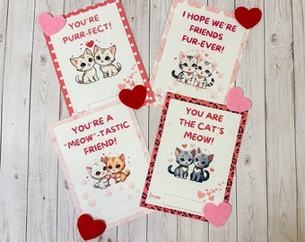 Kat of kitten afdrukbare Valentijnsdag