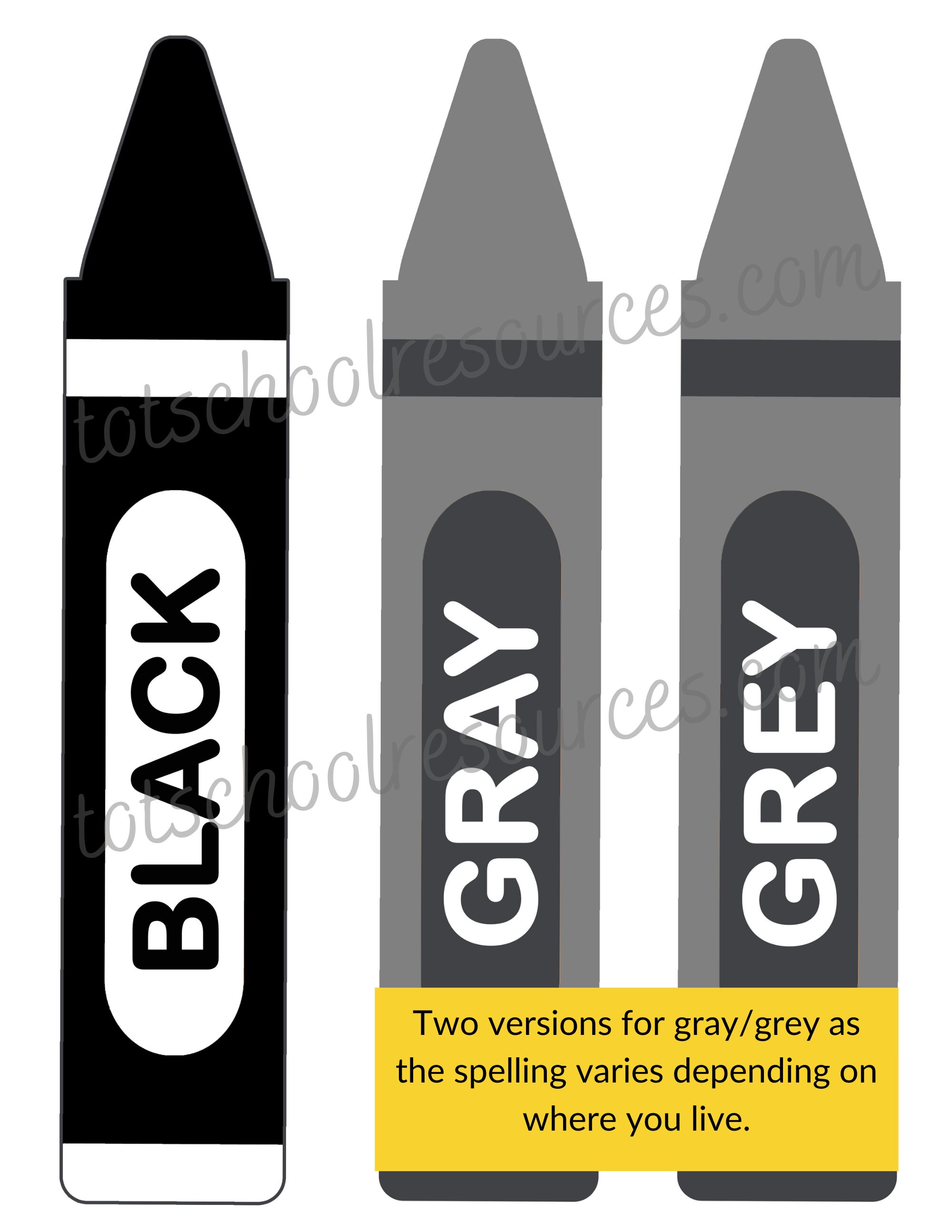 Green Crayon Clipart – Multiple Variations, Color and Black & White Included