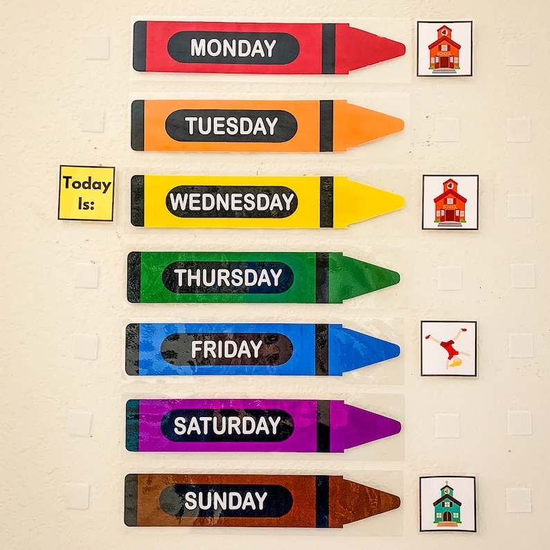 Days of the Week Printable Signs Days of the Week Learning - Etsy