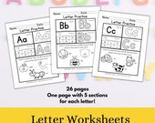 Letter Phonics Worksheets | Preschool | Pre k | tk