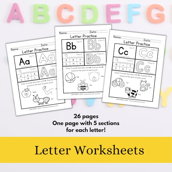 Letter Phonics Worksheets | Preschool | Pre k | tk