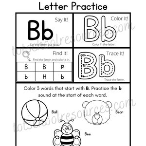 Letter Phonics Worksheets Preschool Pre k tk image 3