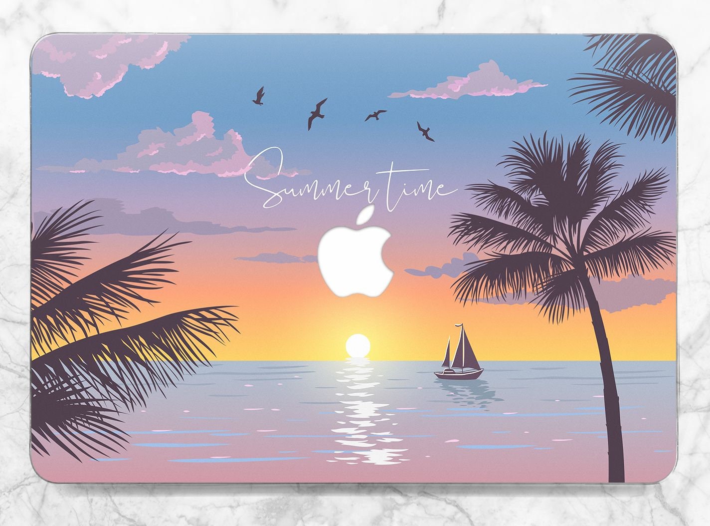 Summertime Macbook case nature Palm tree case Macbook case beachy Macbook case sun Saying Sunset print Ocean Sea Pro 14 Air 15 Pro 16 Air 13