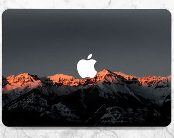 Étui Macbook nature montagnes art étui Macbook impression inspiration coucher de soleil Étui Macbook homme Étui rigide Macbook Macbook Pro 14 Air 13 2022