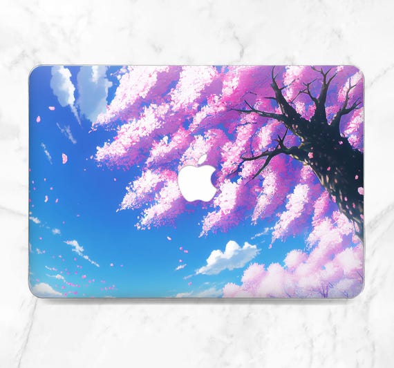 Sakura Tree Cover Macbool Blue Sky MacBook Case Simple Spring