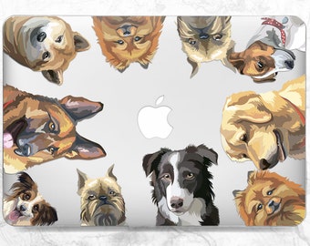 Funda para Macbook con diseño de perro cachorro, funda transparente, diseño de animal lindo, mamá perruna, cubierta transparente, funda divertida, raza de perro, Pro 13 M2, Pro 14 M5, Pro 16, Air 13, Air 15 Neo