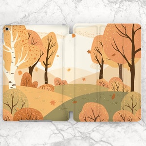 Etui na iPada z nadrukiem jesiennych drzew Etui z nadrukiem jesiennej przyrody Etui na iPada ze sztuką inspirującą Stojak na iPada Etui na iPada 10. generacji Etui na iPada mini 6 Etui na iPada 11