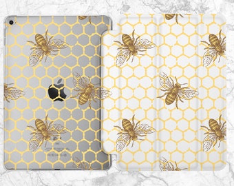 iPad case bee Honey combs iPad white case iPad 7th gen case iPad case 10 5 iPad mini 5 case ipPad Air 3 iPad 2018 case iPad case 9 7 iPad