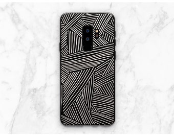 phone case Stripes black phone case Cross black case grid black silicone phone case phone case geometric Samsung 8 iPhone 8 Plus Galaxy s7