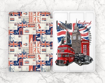 iPad case London Travel art case iPad smart case iPad case flag iPad Pro case iPad Air 13 11 iPad 10 2 iPad 10 9 A16 Pro 13 11 Mini 7 A17