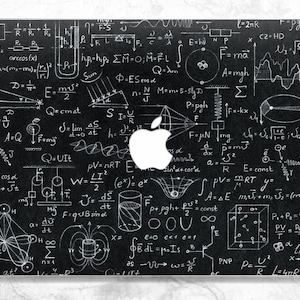 Funda para Macbook con fórmulas Funda negra Funda para nerd Funda para Macbook con matemáticas Para hombres Macbook Profesor de ciencias Geometría Física Pro 14 16 Air 13 15 2025 Neo