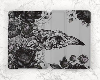 Hülle für iPad 11th gen A16 10 9 Gothic Vogelschädel A16 10 9 black magic iPad smart case Mini 7 A17 10 2 Pro 13 2026 11 M4