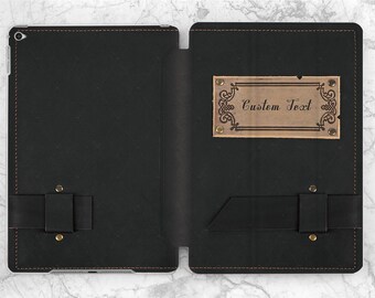 Parece un libro iPad estampado vintage Funda personalizada para iPad hombre Funda para iPad nombre iPad Mini 7 A17 10 9 A16 Pro 13 Air 13 2026 11 2025 10 2