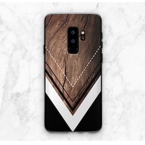Phone case wood Dark wood case iPhone case geometric Black phone case Phone case men Case for Samsung Wood print case iPhone case MAb_006
