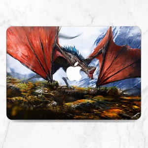 Macbookhülle Tier Schlange Reptil Macbookhülle Drache Macbook Hartschalenhülle Macbookhülle Fantasy Natur Berge Geschenk für Ihn Für ihre Epische Kunst