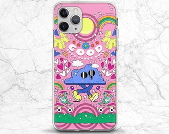 Phone case hippie Funny cloud art Phone case pink iPhone case saying s23 phone case iPhone 14 case Case for Samsung Google Pixel 7 iPhone 11