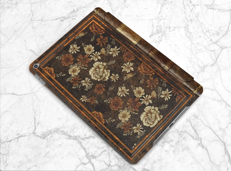 Old Book Print Ipad Smart Case Vintage Flowers Art Looks Like Etsy