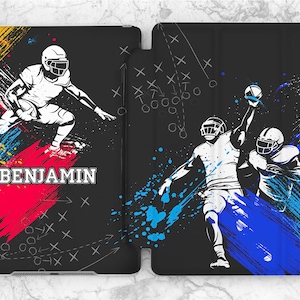 American football art iPad case men iPad case name iPad case boys Abstract art case iPad case black iPad case custom iPad 10 9 case 9th gen