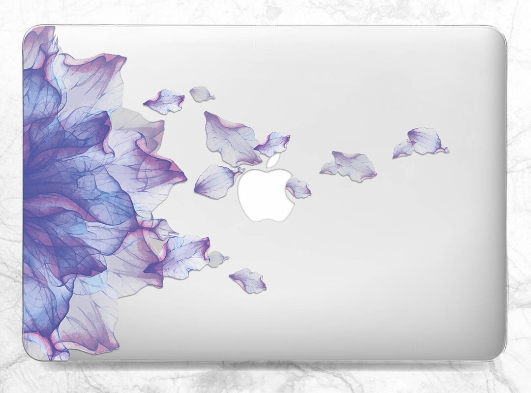Simple MacBook Floral Case MacBook Clear Case MacBook Purple Flower ...