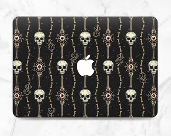 Creepy Halloween Macbook black case Macbook case skeleton Macbook case bones Spooky spider Air 13 Pro 13 Pro 14 Pro 16 Air 15 2026 Neo M5