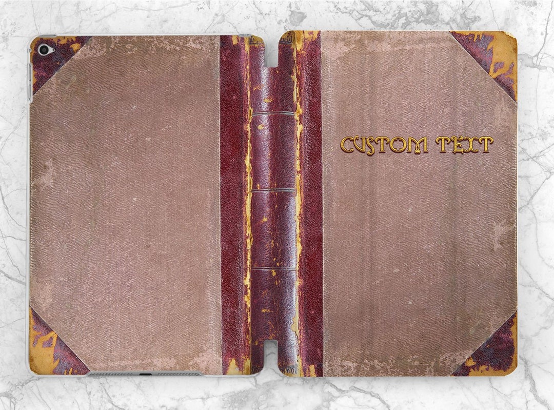 Vintage Book Print iPad Smart Case Case That Looks Like Book iPad Case Saying Personalized Case