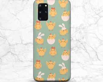iPhone case Kawaii yellow chick iPhone case green Bunny Funny animals Birds Chicken Case fits Samsung s24 s25 Easter iPhone 17 16 15 Pixel
