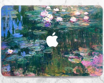 Macbook case Monet Water lilies print Macbook hard case Oil paints print Elegant floral case Air 13 M2 case Macbook Pro 14 Macbook M1 Pro 16