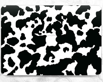 Cow skin Macbook hard case Animal print Funny Black and white Air 13 2025 Retina 15 13 case Air 15 2026 Neo Pro 14 Pro 13 M2 Pro 16 M5 M4