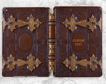Vintage Buchseitenhülle iPad 10 9 A16 12 9 10 2 iPad 10 9 A16 12 9 10 2 braune Hexenkunst Cover Mini 7 Pro 13 Air 13